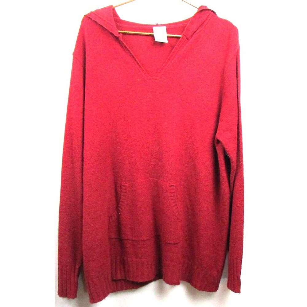 Designer Womens Hoodie Sweater Size 2XL Red‎